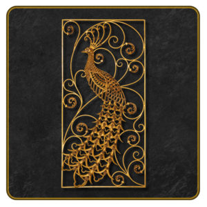 peacock sign iron decoration