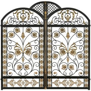 floral wrought iron gate design