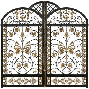 floral wrought iron gate design
