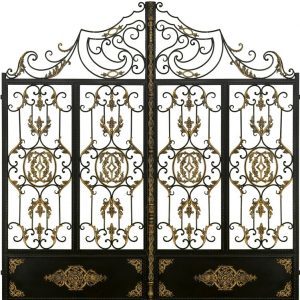 Floral wrought iron gate