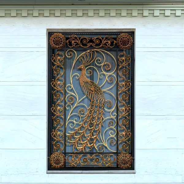 peacock sign iron decoration