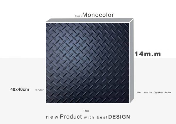 black monocolor heavy duty tiles