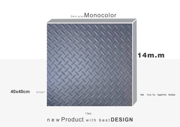 dark-gray mono color tile